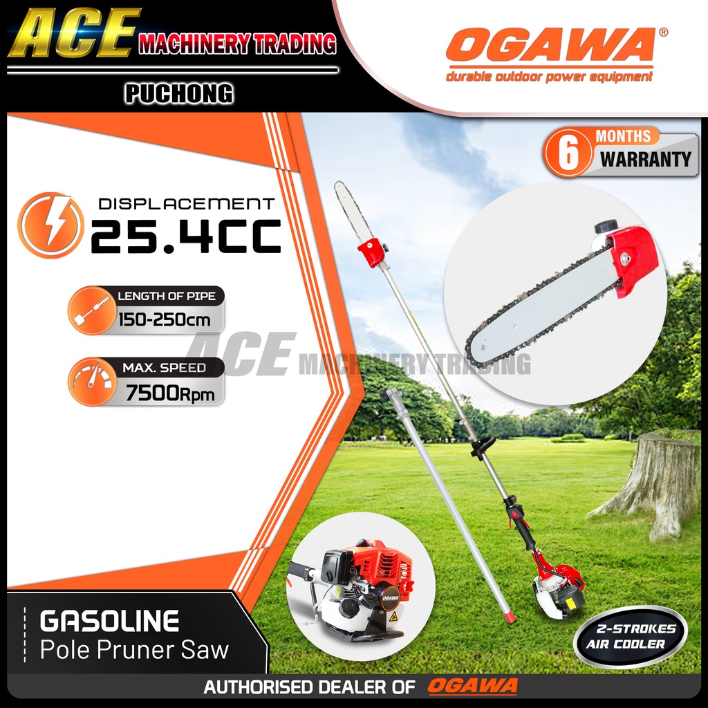 [ 100% Original ]OGAWA POLE SAW (PS280) 25.4CC Gasoline Pole Pruner Saw ...