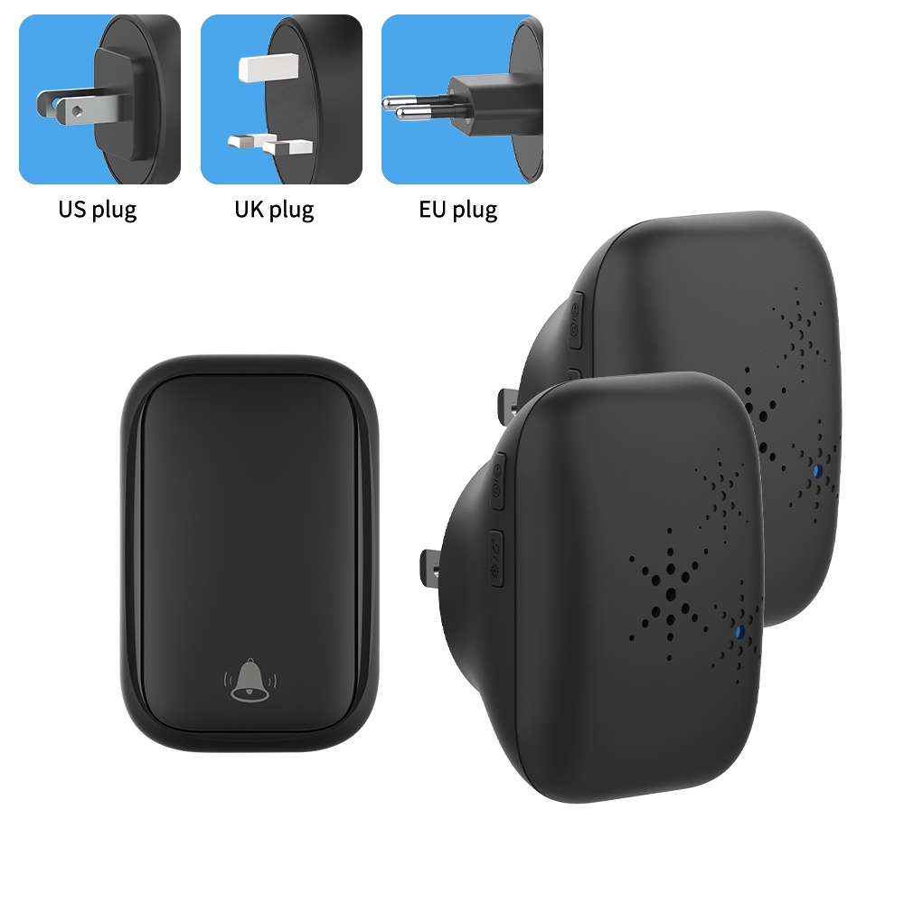 SIXWGH Wireless doorbell No Battery Required Self-powered wireless ...