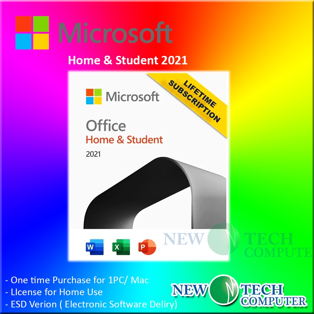 Microsoft Office Home & Student / Home & Business 2021 *Life Time  Subscription *1 TIME PURCHASED FOR 1 PC NO EXPIRED