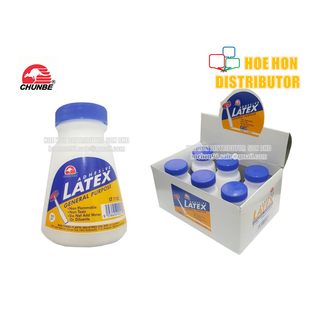 Chunbe Adhesive Latex White Glue 160ml LT 1125 (with scrapper / brush ...