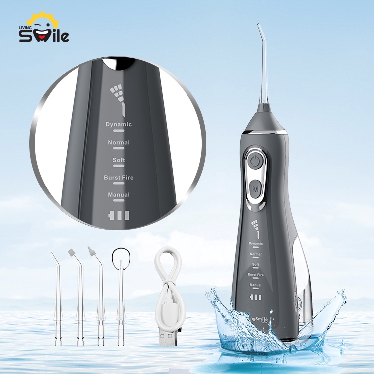 Livingsmile L15 Rechargeable Water Flosser Oral Irrigator Water Jet Dental Flosser Teeth Cleaner 