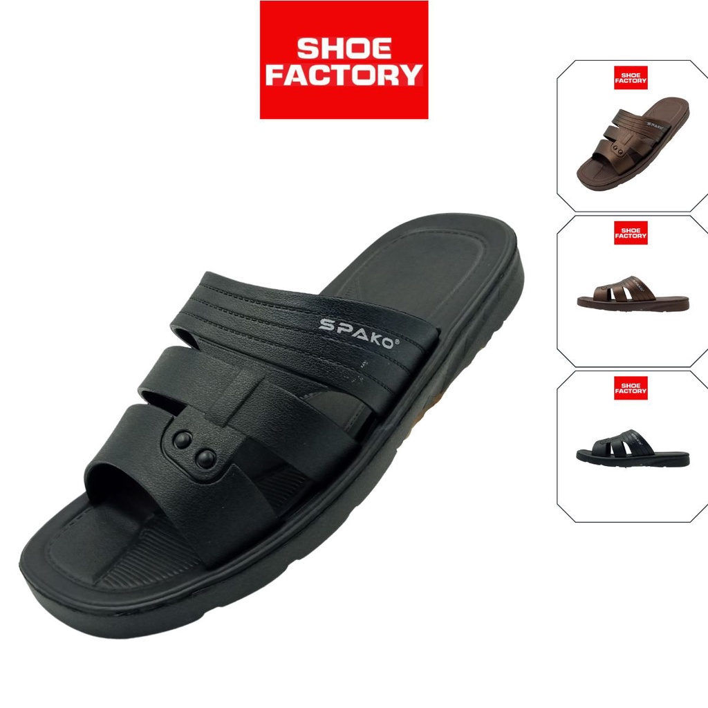 Spako ( Made In Malaysia ) Thick Sole Men Slip On Slippers Sandals For ...