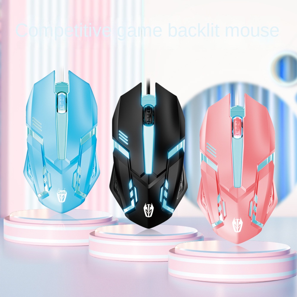 Wired Backlit Game Mouse 3 Button Laptop Business Thin Light | Shopee ...