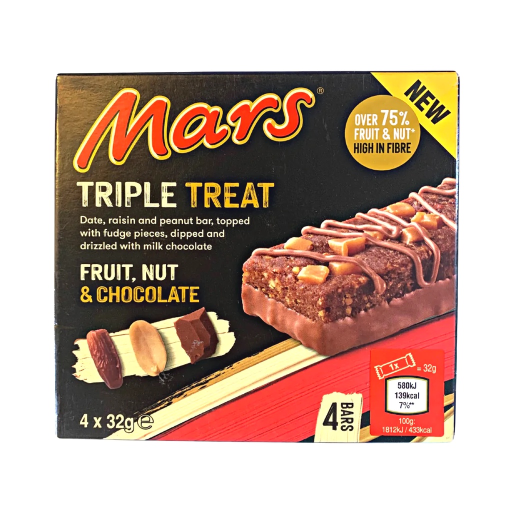 Mars Triple Treat Fruit & Nut Chocolate 128g (Made in UK) Shopee Malaysia