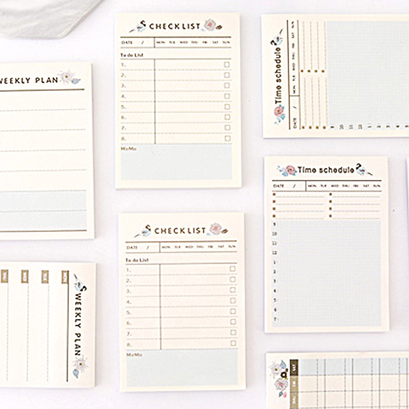 Simply Craft ID - STICKY NOTES MEMOPAD MEMO BROWN WHITE BASIC VINTAGE ...