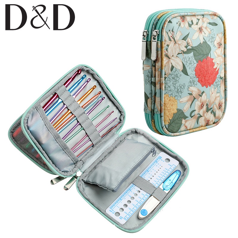 Empty Crochet Hooks Pouch Storage Bag Knitting Kit Case Organizer Bag ...