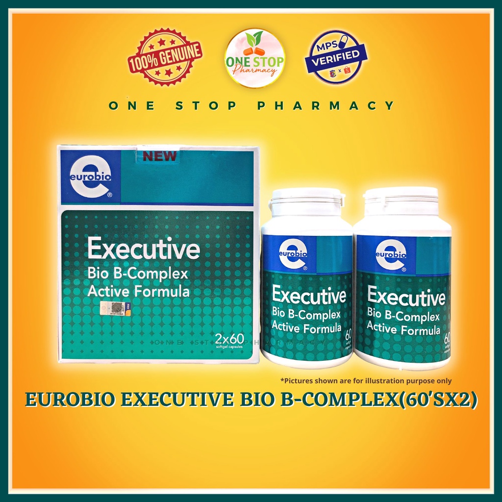 EUROBIO EXECUTIVE BIO B-COMPLEX 60’sx2/STAY ENERGIZED/ALLEVIATE ...