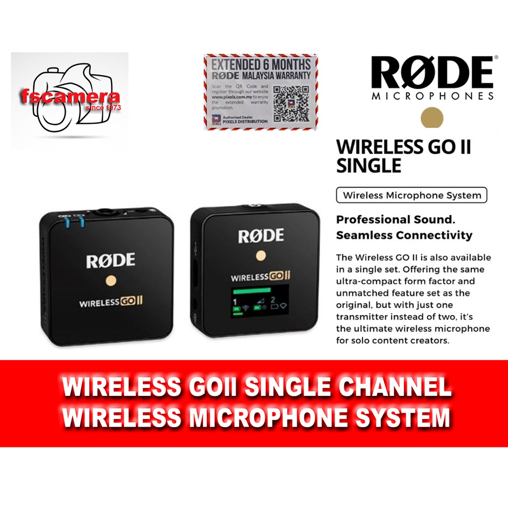 RODE ORIGINAL PIXEL MALAYSIA WIRELESS GOII GO II DUAL CHANNEL WIRELESS ...