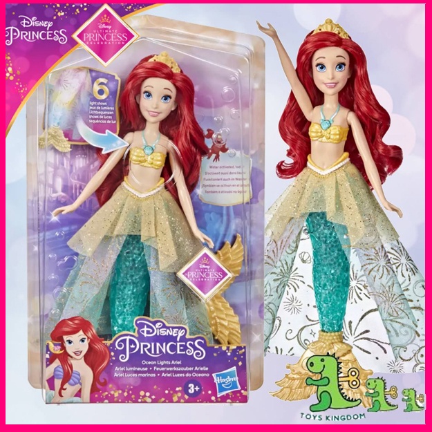 Hasbro Disney Princess Ocean Lights Ariel with Water-Activated Multi ...