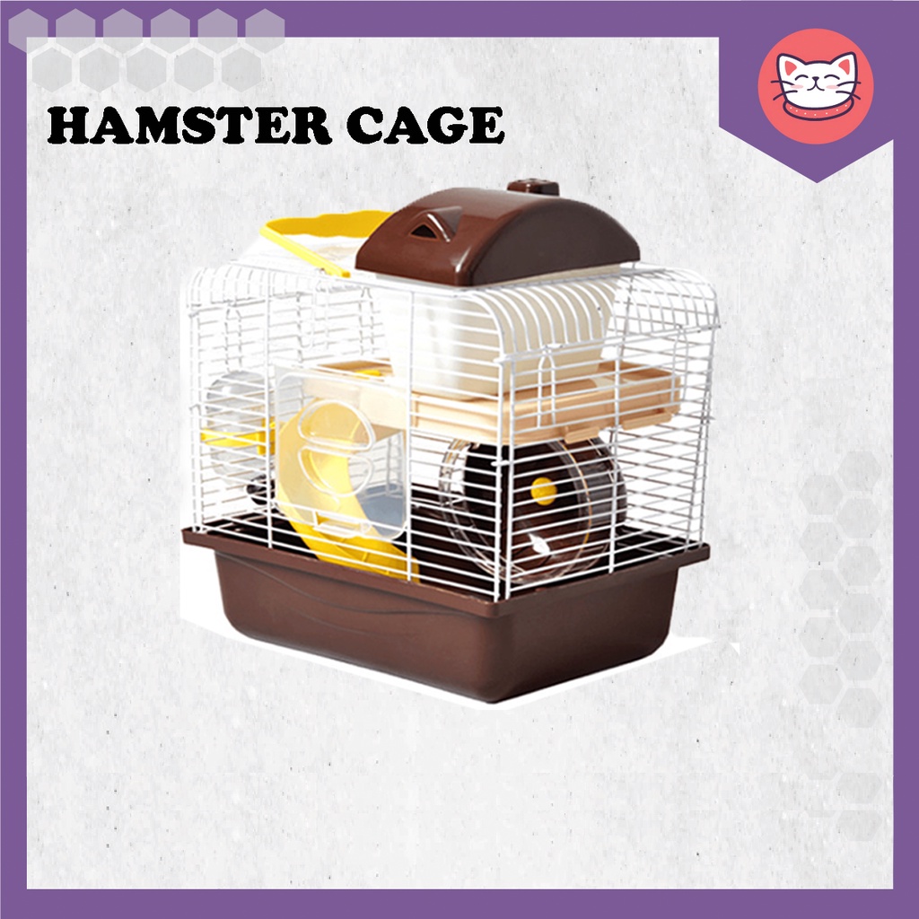 Photo inspiration: Single Level Elevated Hamster Cage Systems Reference: Double Storey Hamster Cage Castle Full Set Sangkar Hamster 2