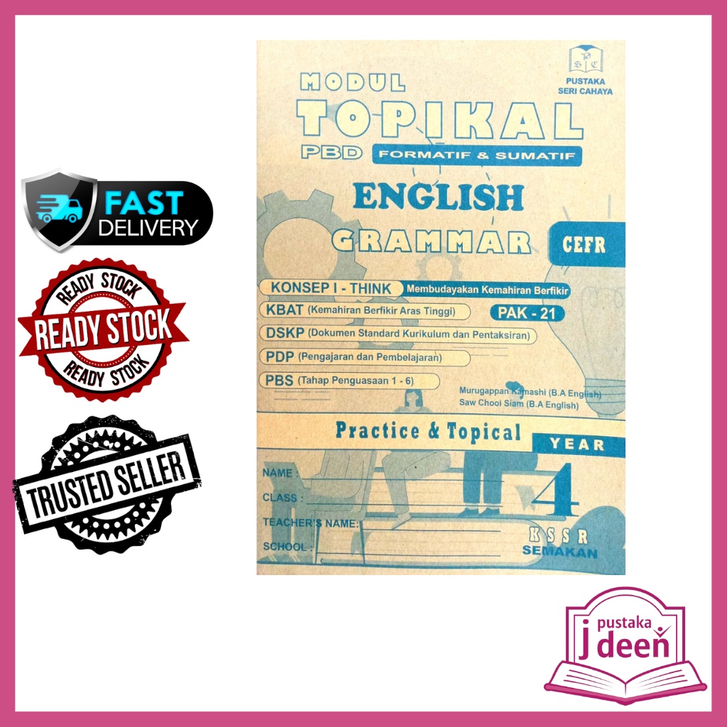 JDEEN BUKU LATIHAN TAHUN 4 ENGLISH (GRAMMAR)-MODUL TOPIKAL PBD | Shopee ...