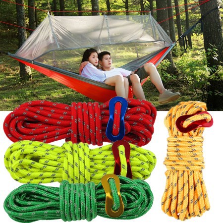 Windproof Rope Camping Rope Tent Rope Polyester Reflective Guy
