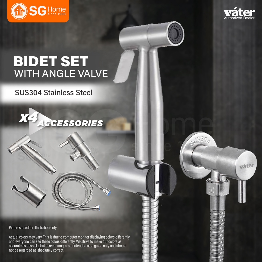 Vater SUS304 VBS304AV (SN,BK,GD) Toilet Bidet Spray Set Hand Sprayer ...