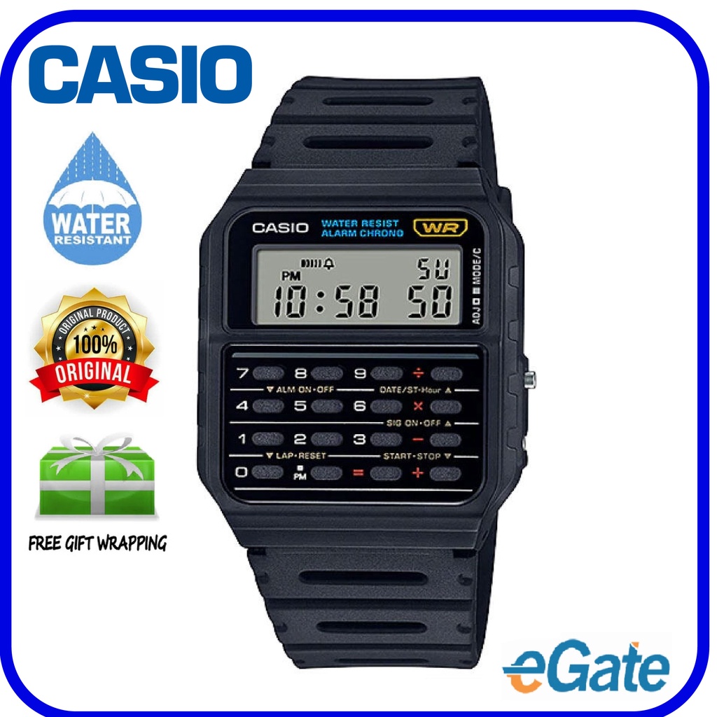 Casio Calculator Alarm Stopwatch Dual Time Watch CA53W1ZD Shopee