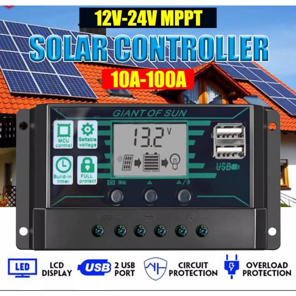 (1-2 day received )MPPT Solar Controller Solar Panel Battery Regulator ...