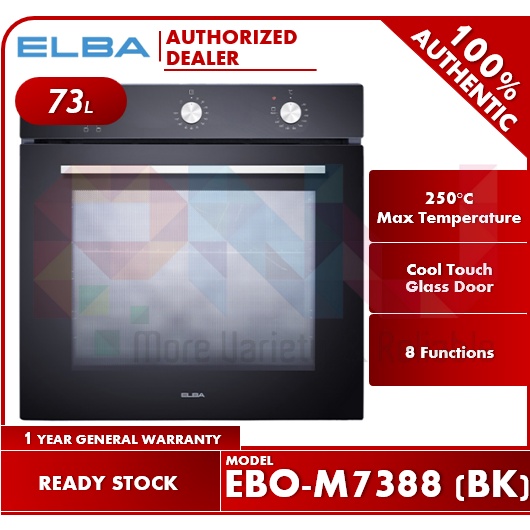 Elba 73L Mechanical Control Builtin Oven with Cool Touch Door DIVO EBOM7388 (BK) Shopee Malaysia