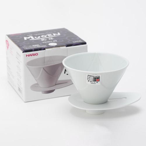 HARIO V60 Mugen Coffee Dripper V60 extraction dripper MUGEN Coffee For 1 2 cups white
