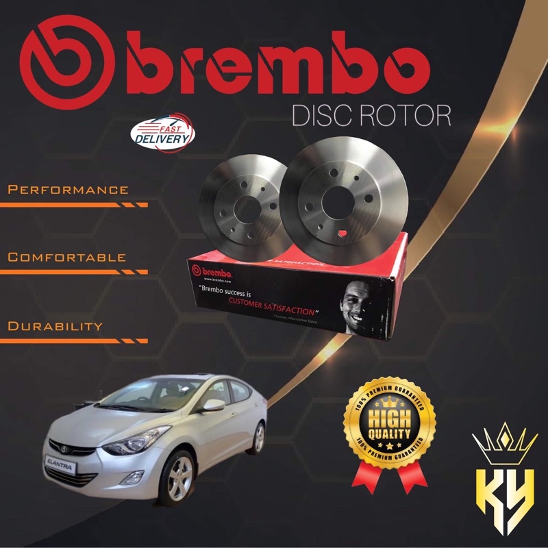 BREMBO BRAKE DISC ROTOR HYUNDAI ELANTRA MD (09.C249.11) (08.C172.21