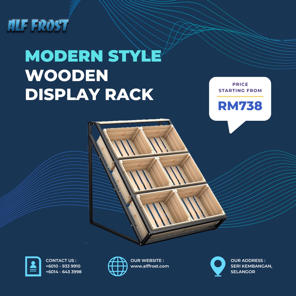 Wooden Display Rack Rectangle Display Rack Racking Shopee Malaysia