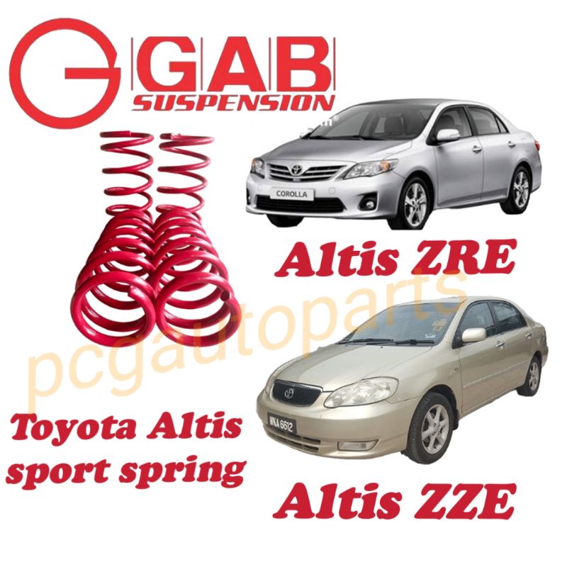 Original GAB Sport Spring Toyota Altis ZZE121 ZZE122,Altis ZRE141 ...
