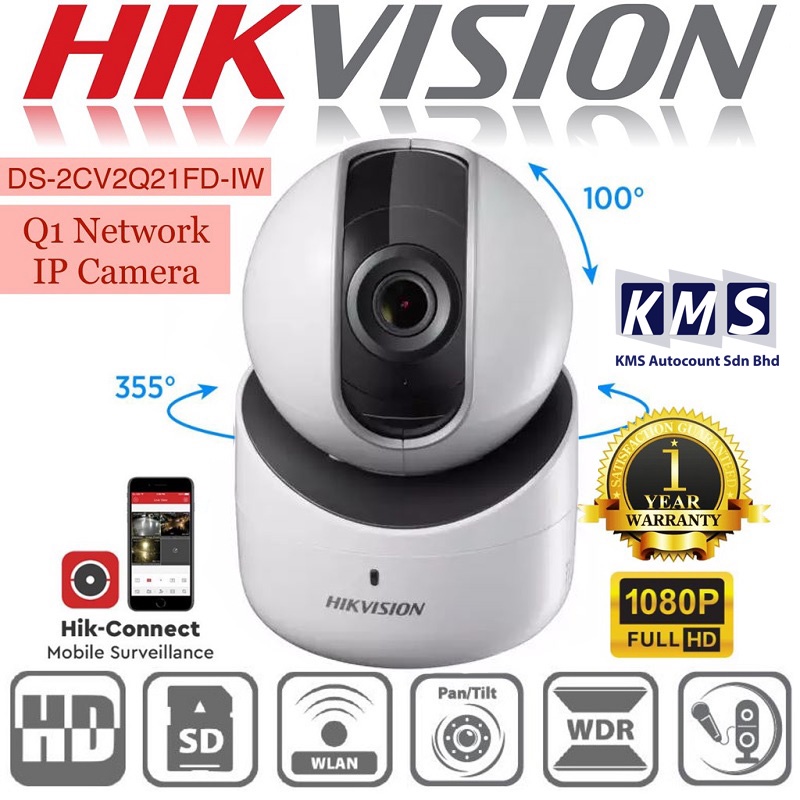 HIKVISION WIFI IP Camera 2MP 1080P Full HD Q1 Network HIK DS-2CV2Q21FD ...