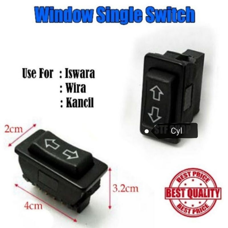 Saga,Iswara,Wira,Kancil Power Window Sub Switch(5Pin) Shopee Malaysia