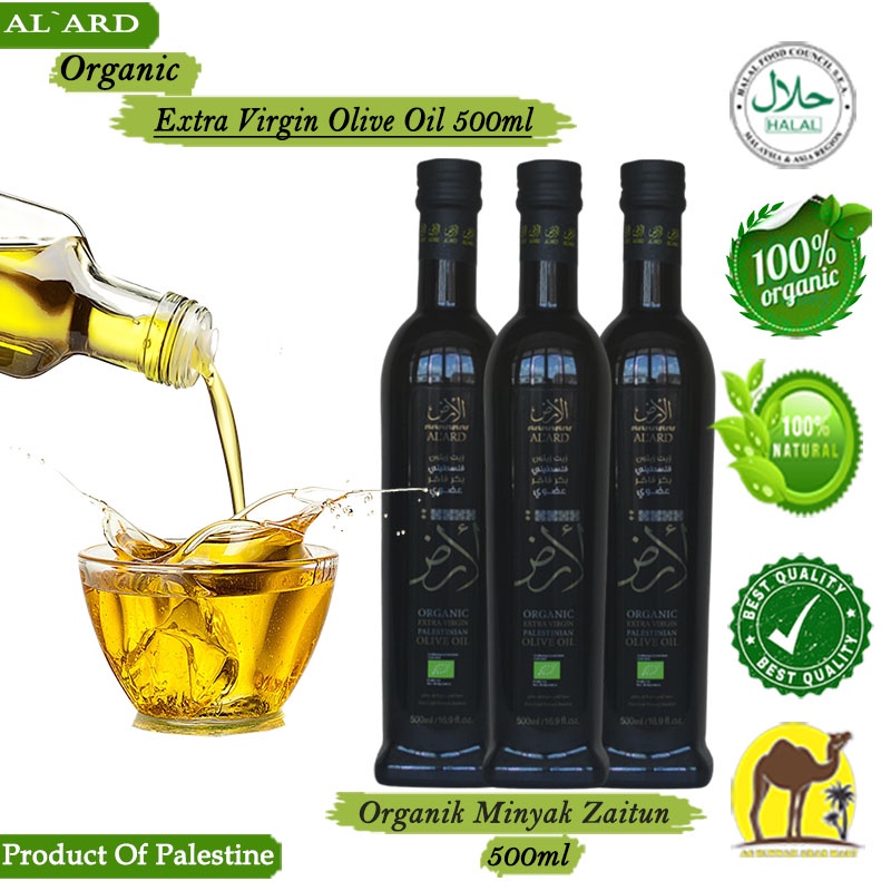 Al`Ard Palestinian Organic Extra Virgin Olive Oil 500ml | Shopee Malaysia