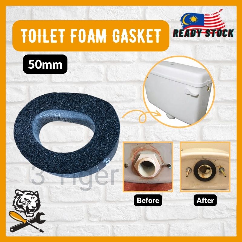 Toilet Foam Gasket Rubber Cistern Tank Toilet Bowl Gasket Sealing Ring ...
