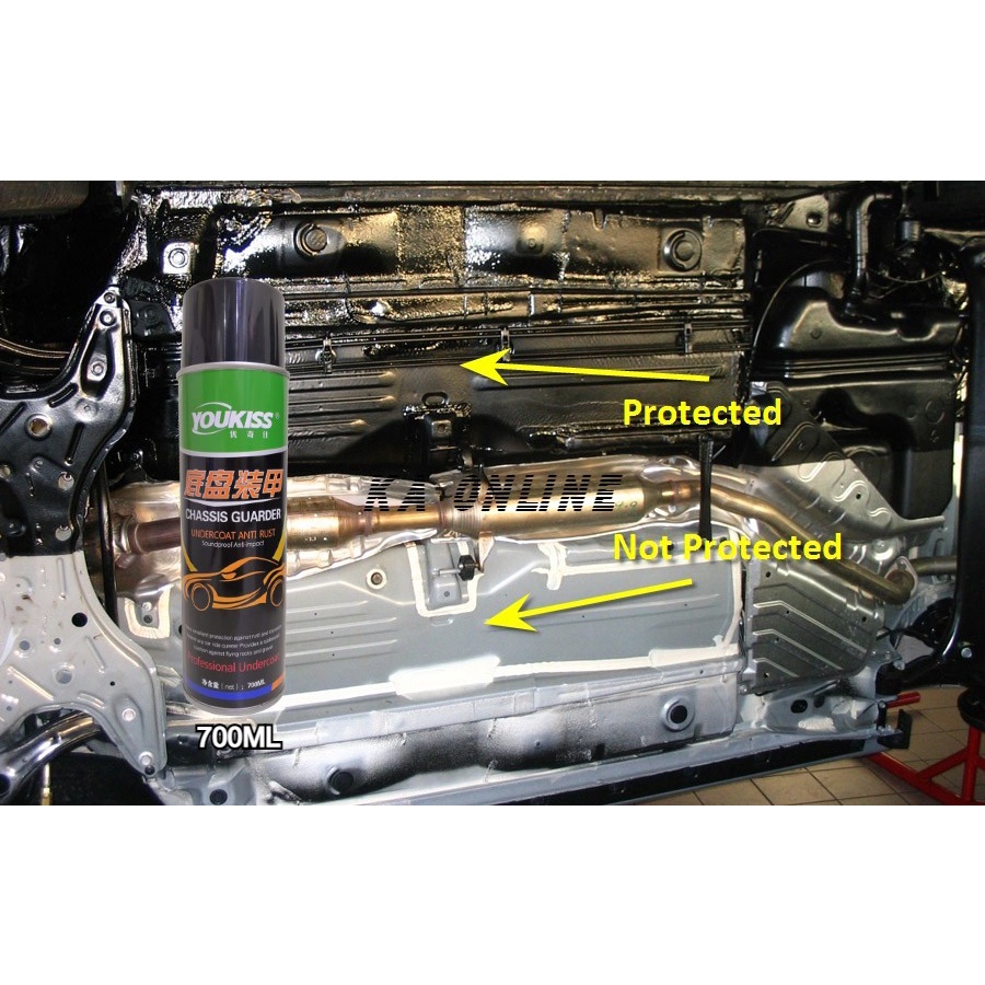 RUBBERIZED 700ml UNDERCOAT ANTI RUST Deadens Road Noises, Makes Any Car