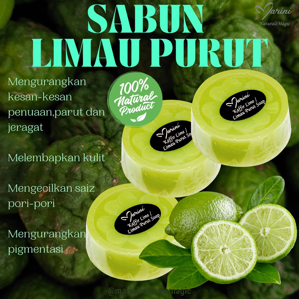 Marini Naturalemagic Sabun Limau Purut(Kaffir Lime Soap)(55g)/Anti