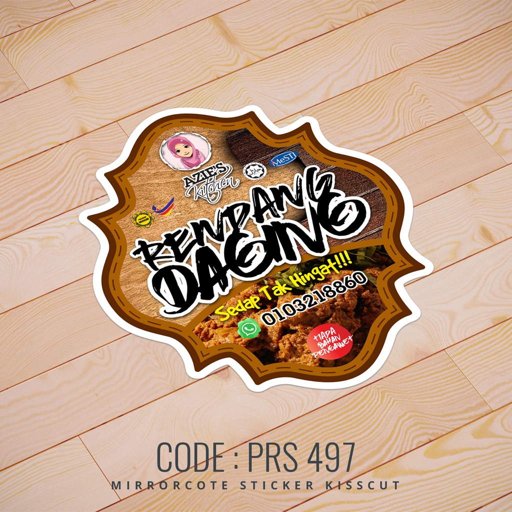 Sticker Rendang Ayam Stiker Daging Minang | Shopee Malaysia