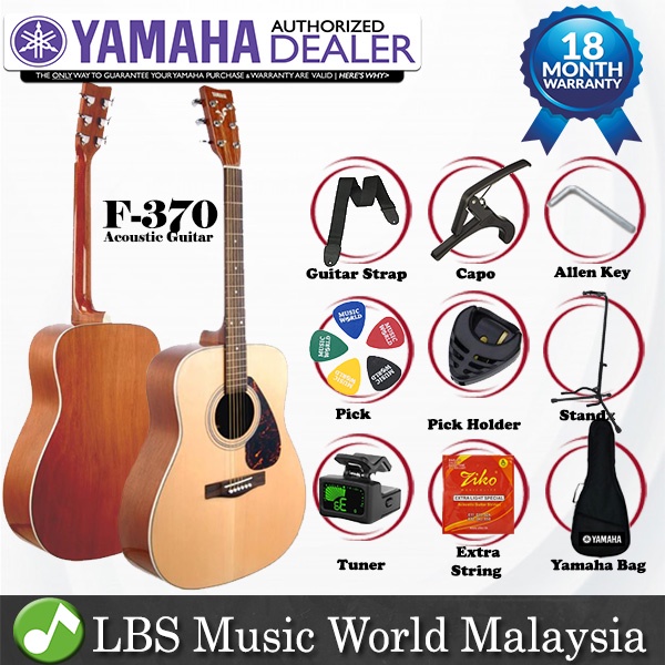 Yamaha F370 Wood Full Size Acoustic Guitar - Natural (F 370) | Shopee ...