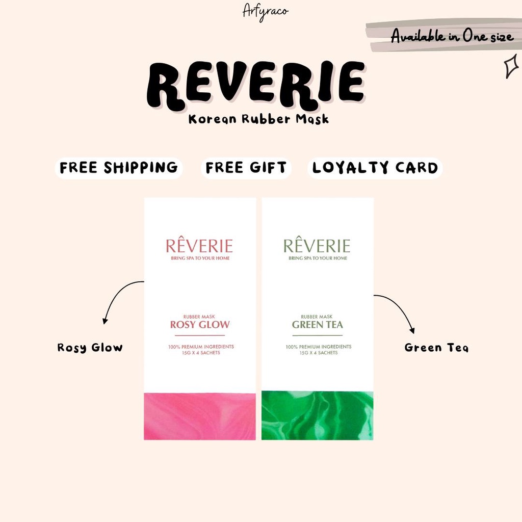 Reverie Touch Korean Rubber Mask Rosy Glow / Green Tea | Shopee Malaysia