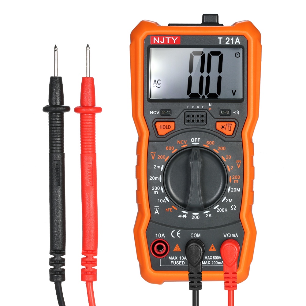 NJTY T21G Mini Smart Multimeter 6000 Counts True RMS Universal Meter ...