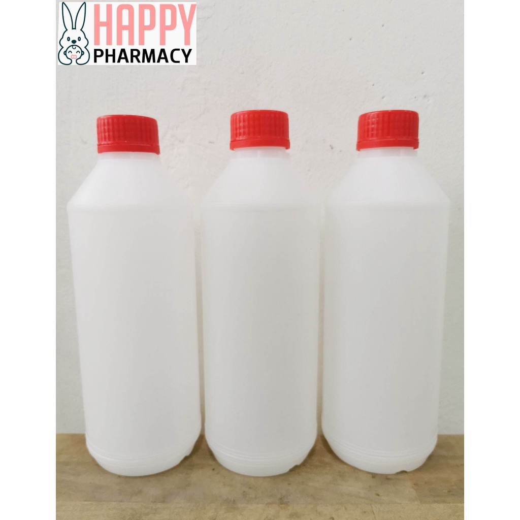 (NEW) 1 Litre EMPTY BOTTLE PLASTIC BOTTLE CONTAINER ROUND SEMI ...