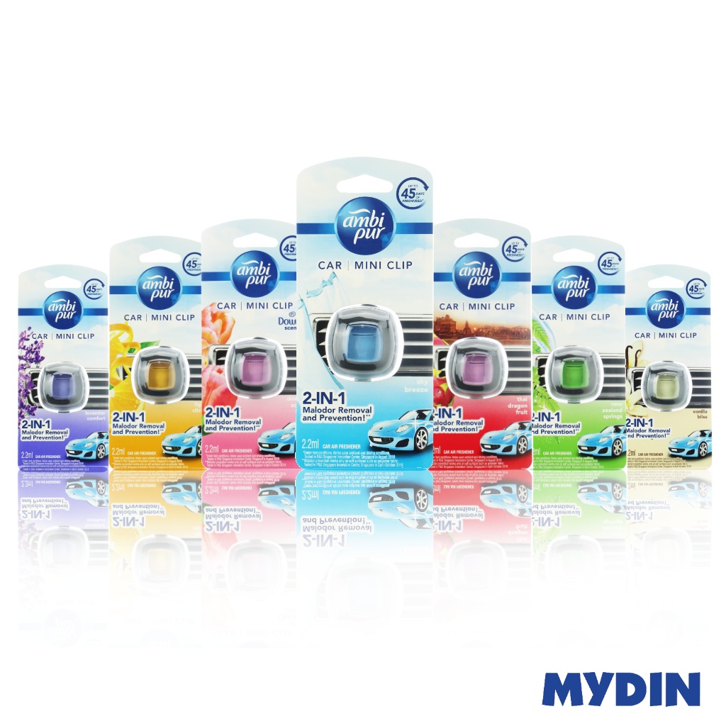 Ambi Pur Car Mini Clip Car Air Freshener (2.2ml) 7 Variants Shopee