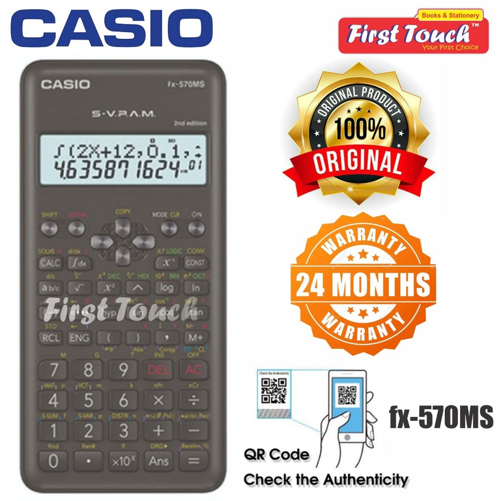 CASIO Scientific Calculator FX-570MS 2nd Edition School Office ...