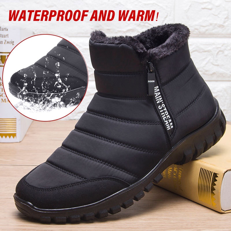 2023 winter boots men waterproof snow men shoes flat Casual Winter ...