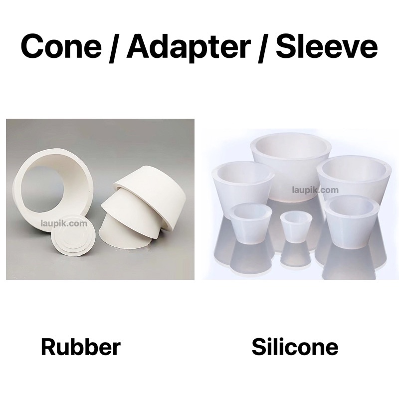 Rubber Cone / Adapter / Sleeve For Laboratory ( Lab ) Buchner Funnel