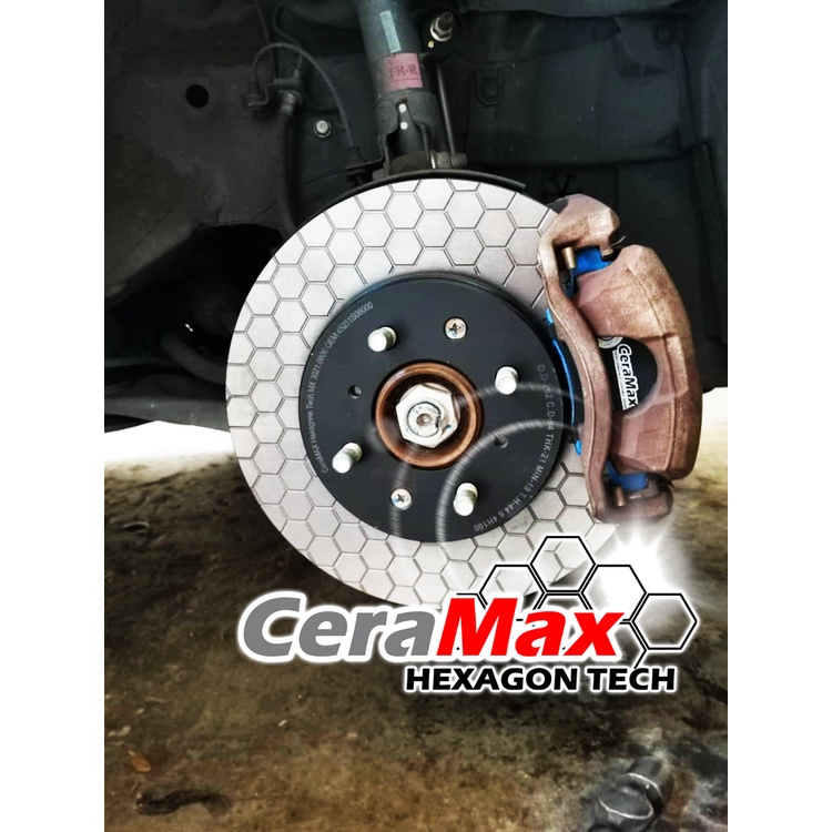 MX8952 CeraMAX Hexagon Brake rotor Disc Front Myvi Gen3 1.3 1.5 19 ...
