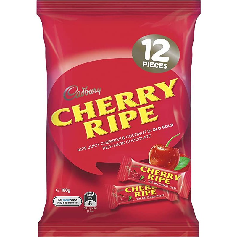 Cadbury Cherry Ripe, Soft Pack 12 Mini Bars 180g | Shopee Malaysia