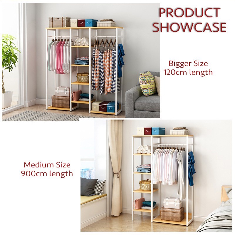 DO Cloth Wardrobe Cabinet Almari Rak Baju Metal Wardrobe Storage ...