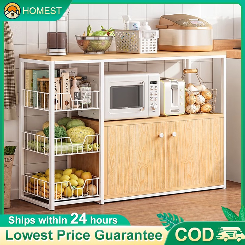 HL Kitchen Storage Cabinet Condiment Storage Rack Microwave Oven Rack ...