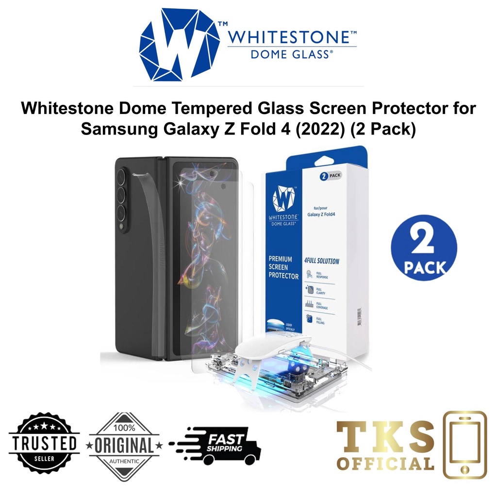 Whitestone Dome 2 Pack Tempered Glass Screen Protectors with UV