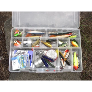 Portable Fishing Lures Kit Fake Bait Frog Minnow Soft Bait Hook