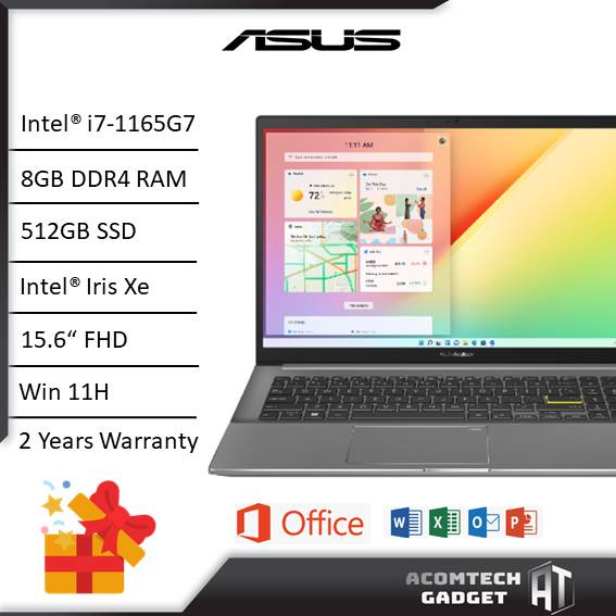 ASUS VIVOBOOK S15 S533E-ABN603WS 15.6'' FHD LAPTOP INDIE BLACK (I7 ...