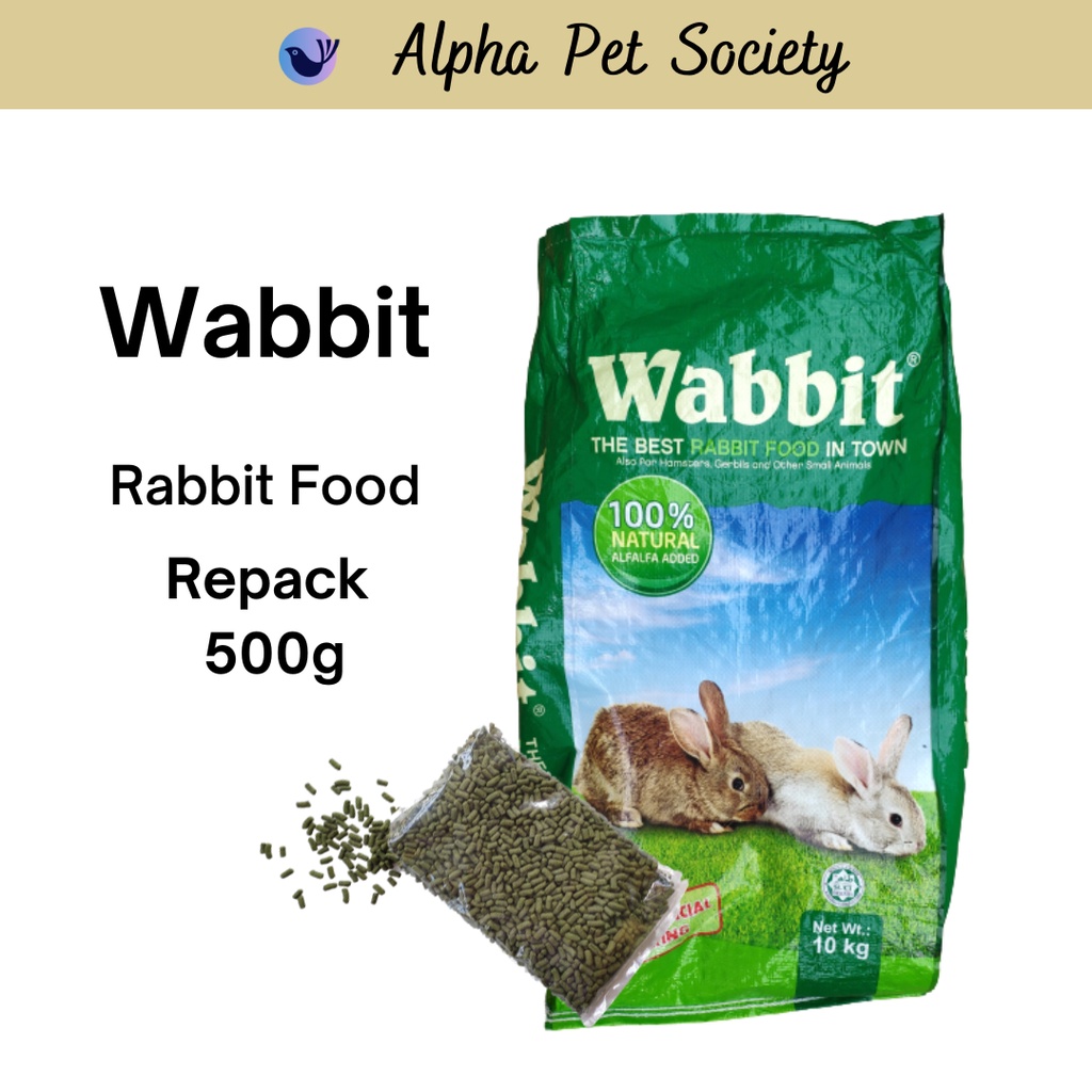 Wabbit Premium Rabbit Food Makanan Arnab Berkualiti Murah [Repack 500g ...