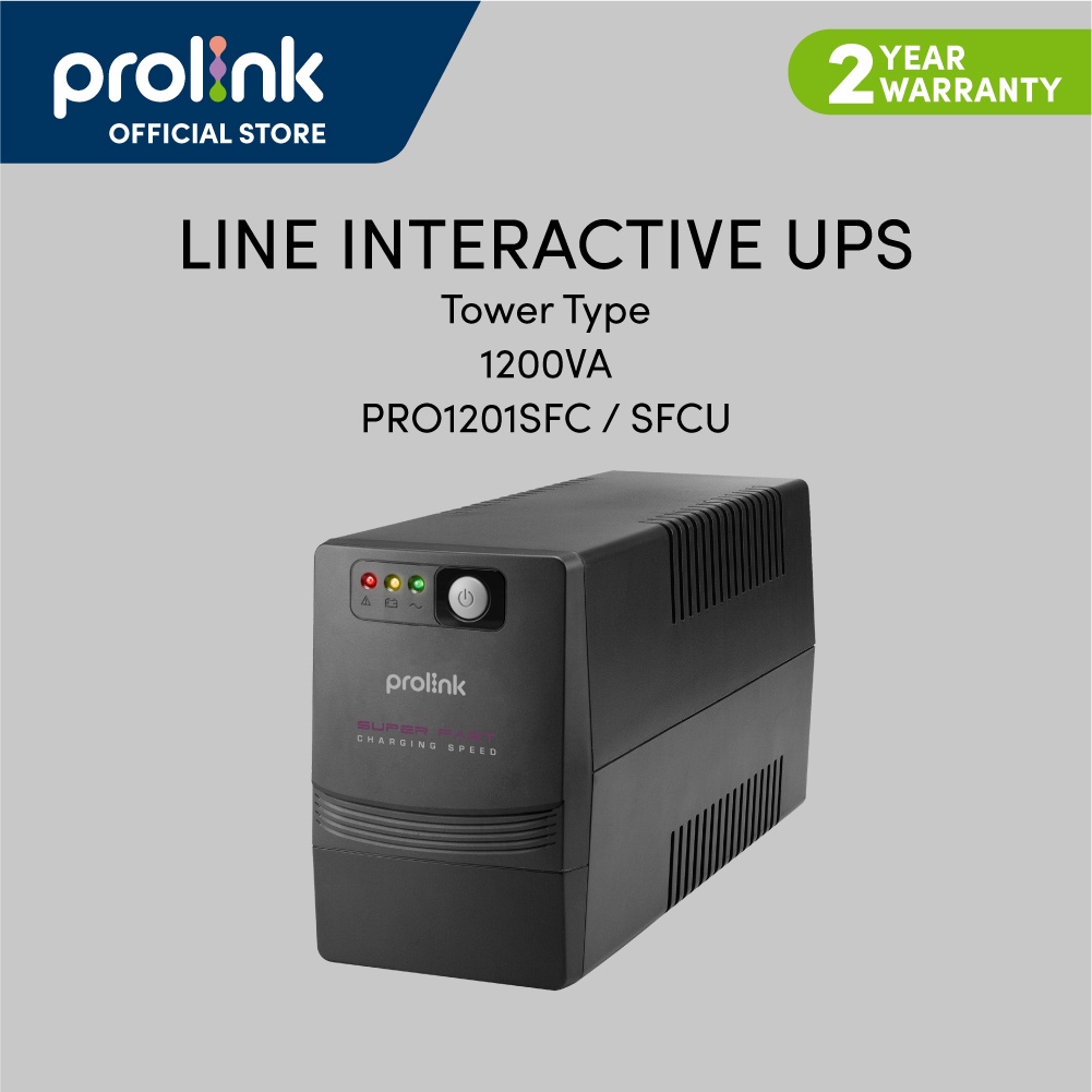 Original Prolink 1200VA UPS Power Backup Battery with AVR for Computer ...