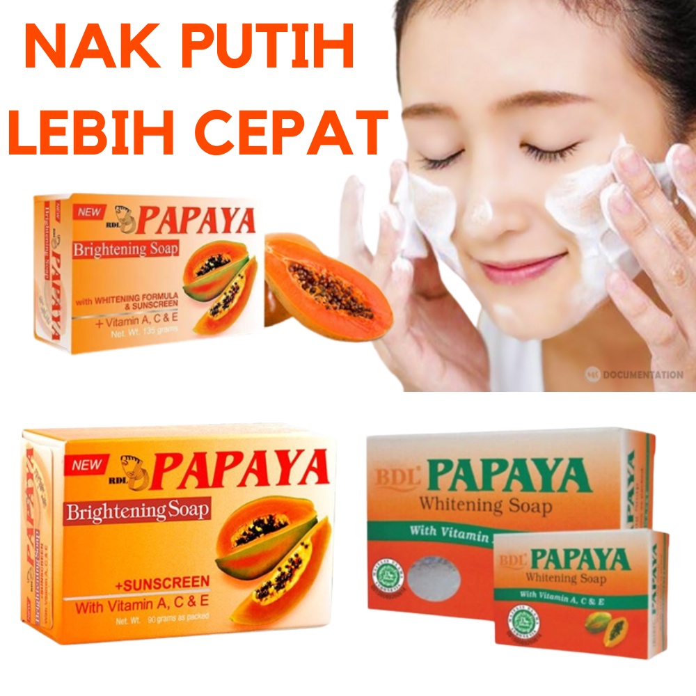 [BORONG] 6PCS PAPAYA WHITENING SOAP/PAPAYA WHITENING SABUN | Shopee ...
