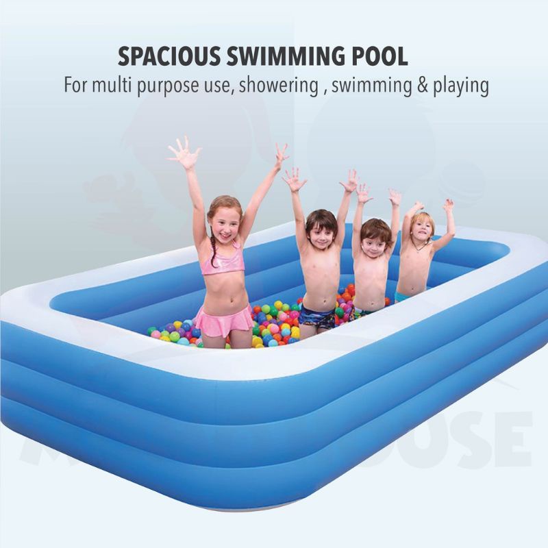 Inflatable Rectangular Swimming Pool Kid/Toddler Outdoor Bathtub kids ...